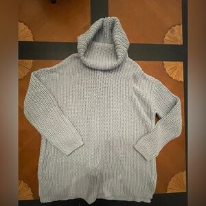 Haven Well Within Super Cozy Light Blue Cowl Neck Sweater